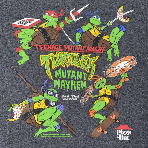 Teenage Mutant Ninja Turtles TNMT Mutant Mayhem Pizza Hut Shirt Employee Promo L - Picture 2 of 9